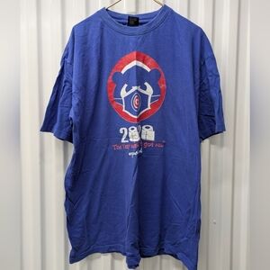 Cubs 2020 Blue Graphic Tee with Bold Design